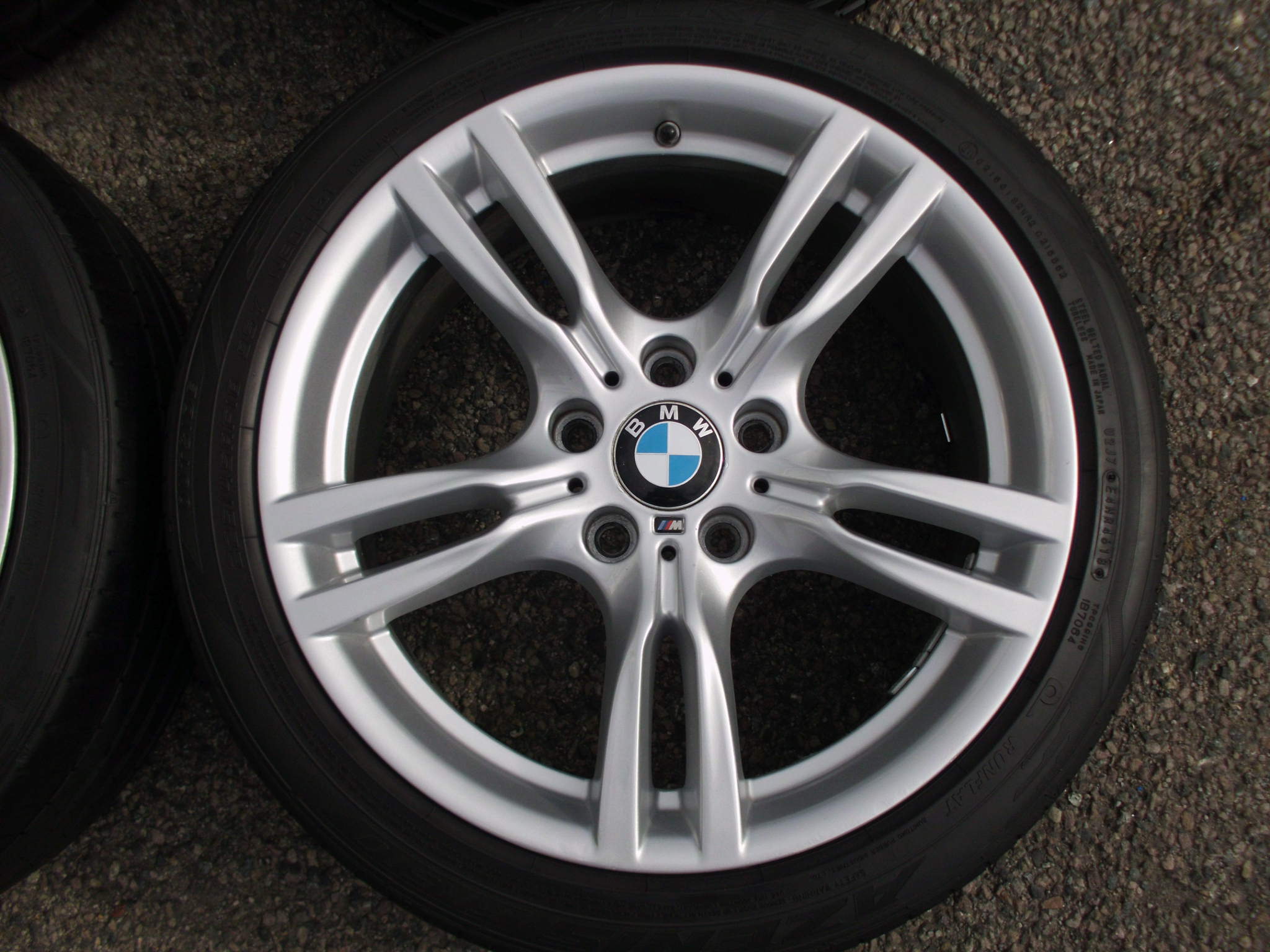 USED 18" GENUINE BMW STYLE 400 M SPORT ALLOY WHEELS, WIDER REARS,GOOD CONDITION, INC GOOD RUNFLAT TYRES + TPMS